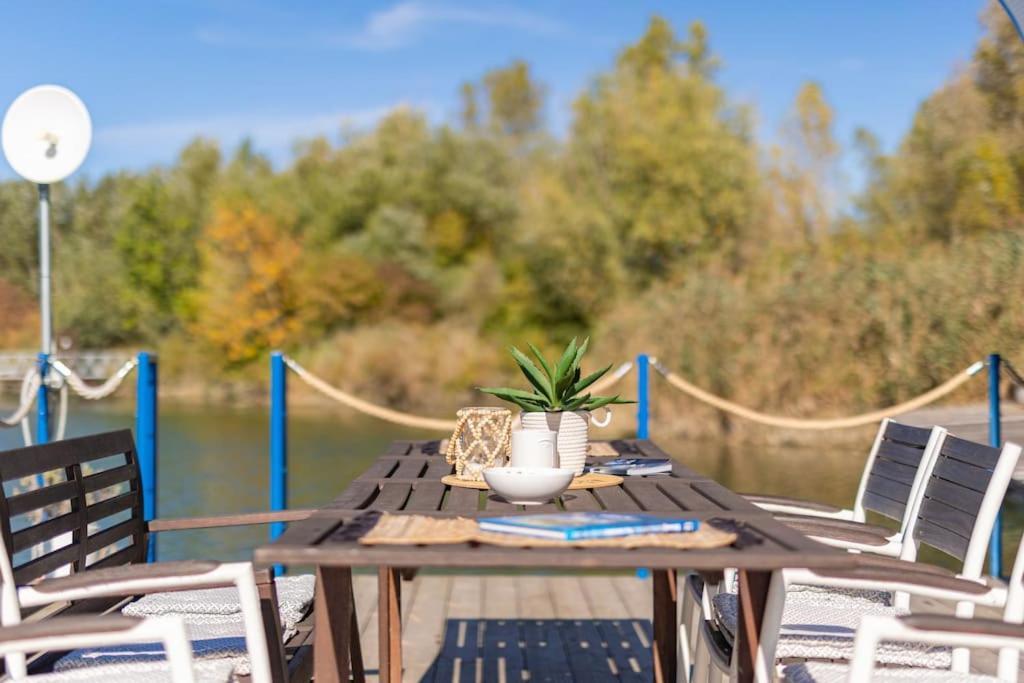Ocarujuci Houseboat Na Dunaji Pozsony Kültér fotó